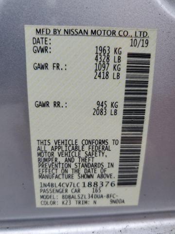 2020 NISSAN ALTIMA SR - 1N4BL4CV7LC188376
