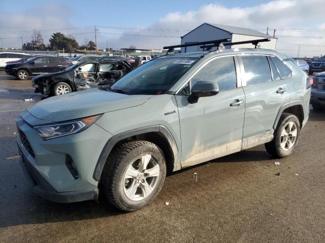 TOYOTA RAV4 XLE 2020 gray  hybrid engine 4T3R6RFV9LU002505 photo #1