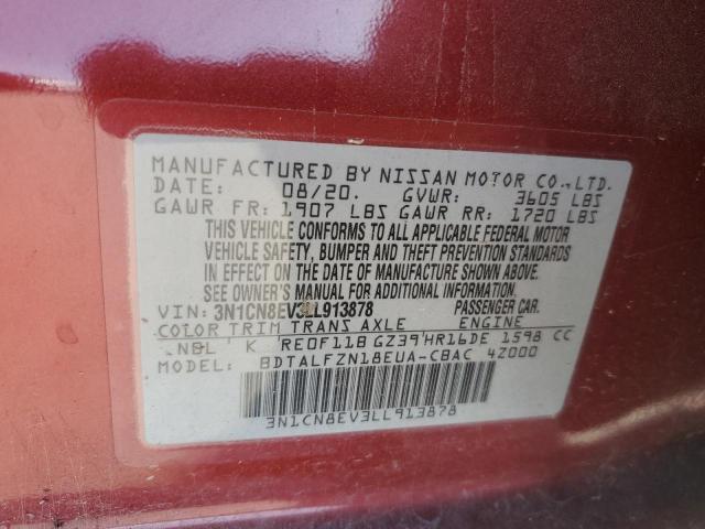 2020 NISSAN VERSA SV 3N1CN8EV3LL913878