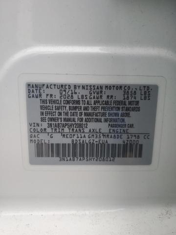 2017 NISSAN SENTRA S - 3N1AB7AP5HY208012