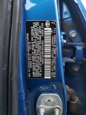 VIN VNKKTUD30FA042402 2015 TOYOTA YARIS no.12