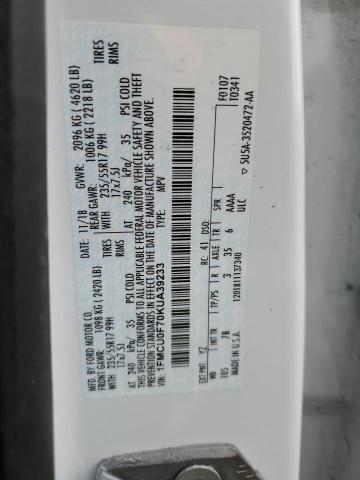 2019 FORD ESCAPE S - 1FMCU0F70KUA39233