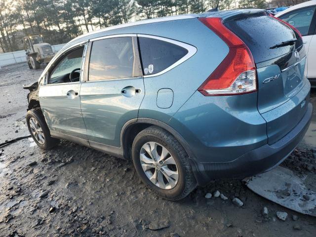 HONDA CR-V EXL 2013 blue  gas 5J6RM4H7XDL066672 photo #3