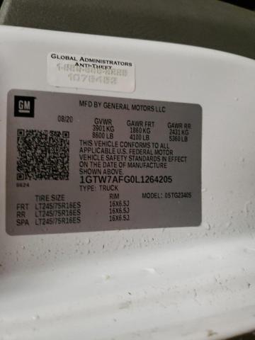 2020 GMC SAVANA G25 1GTW7AFG0L1264205