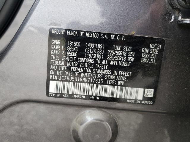 2022 HONDA HR-V SPORT - 3CZRU5H18NM717833