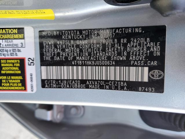 2018 TOYOTA CAMRY L - 4T1B11HK9JU500634