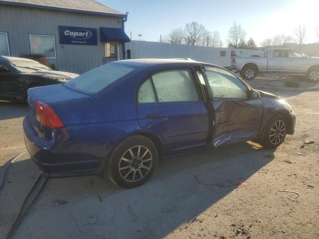 HONDA CIVIC DX V 2004 blue  gas 1HGES163X4L012864 photo #4