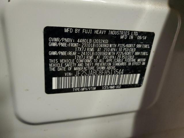 2015 SUBARU FORESTER 2 - JF2SJABC8FH513544