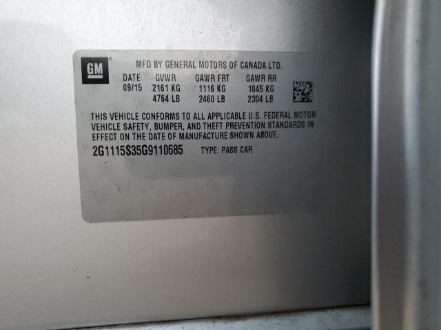 2016 CHEVROLET IMPALA LT - 2G1115S35G9110685