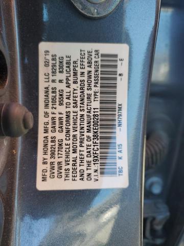 2019 HONDA CIVIC EX - 19XFC1F38KE002811