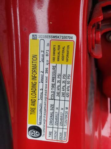 2019 CHEVROLET CRUZE LT - 1G1BE5SM5K7100704