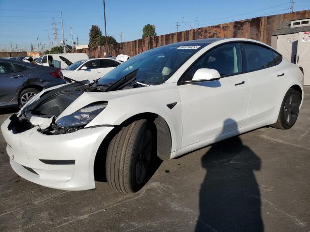 TESLA MODEL 3 2021 white  electric 5YJ3E1EA8MF094044 photo #1
