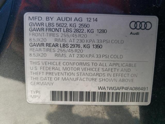 2015 AUDI Q5 PRESTIG - WA1WGAFP4FA086491