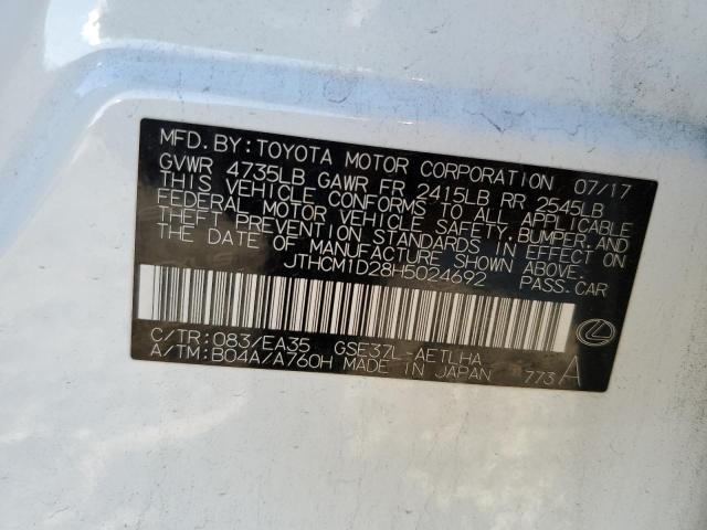 2017 LEXUS IS 300 - JTHCM1D28H5024692
