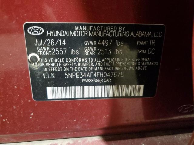 2015 HYUNDAI SONATA SPO - 5NPE34AF4FH047678