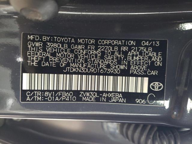 VIN JTDKN3DU9D1673930 2013 TOYOTA PRIUS no.12