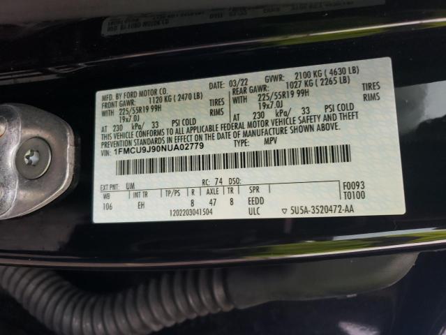 2022 FORD ESCAPE TIT - 1FMCU9J90NUA02779