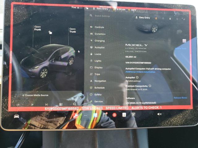 2021 TESLA MODEL Y - 5YJYGDEE1MF188562