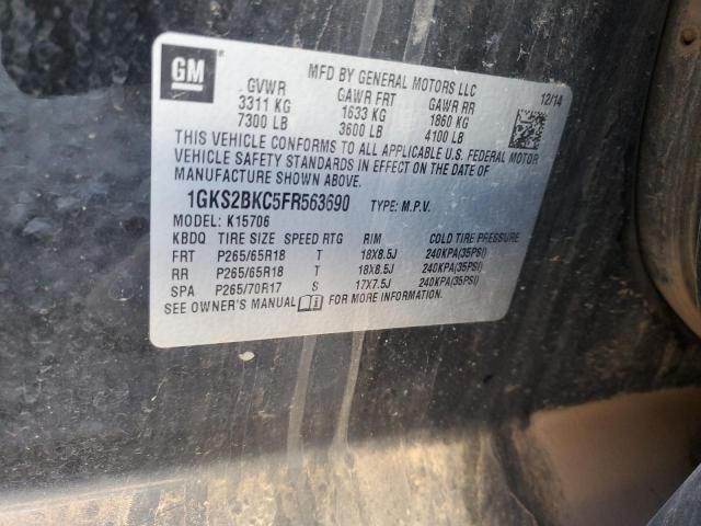 2015 GMC YUKON SLT - 1GKS2BKC5FR563690