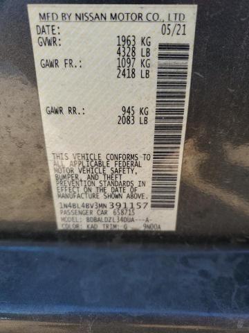 1N4BL4BV3MN391157 2021 NISSAN ALTIMA