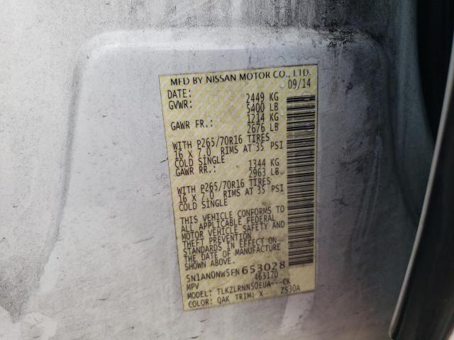 2015 NISSAN XTERRA X 5N1AN0NW5FN653028