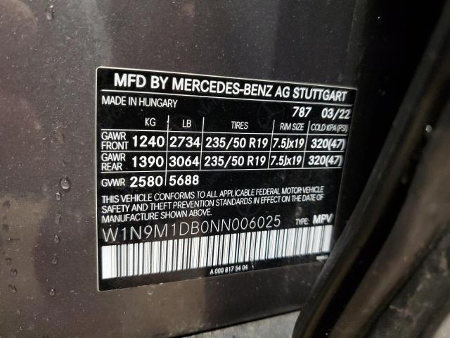 2022 MERCEDES-BENZ EQB 350 4M W1N9M1DB0NN006025