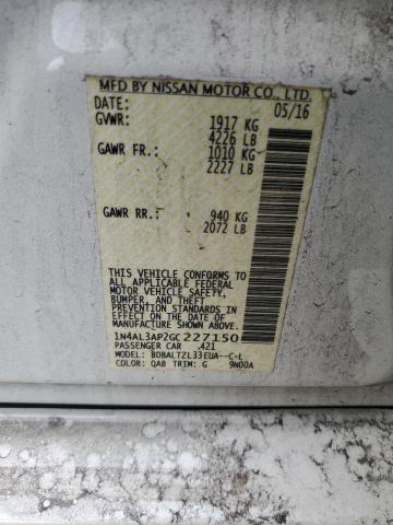 2016 NISSAN ALTIMA 2.5 - 1N4AL3AP2GC227150
