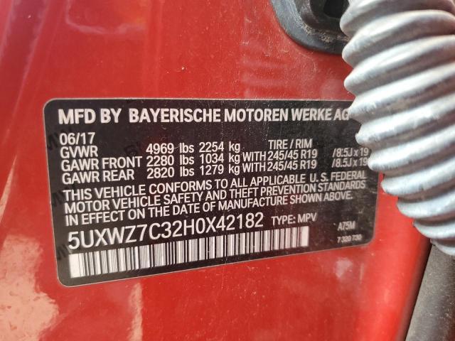2017 BMW X3 SDRIVE2 - 5UXWZ7C32H0X42182