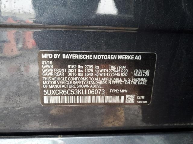 2019 BMW X5 XDRIVE4 - 5UXCR6C53KLL06073