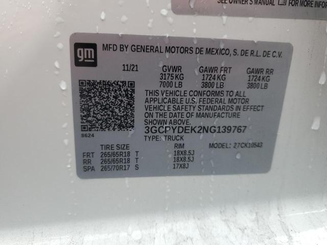 3GCPYDEK2NG139767 2022 CHEVROLET ALL Models