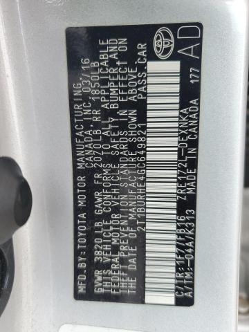 2016 TOYOTA COROLLA L - 2T1BURHE4GC649821