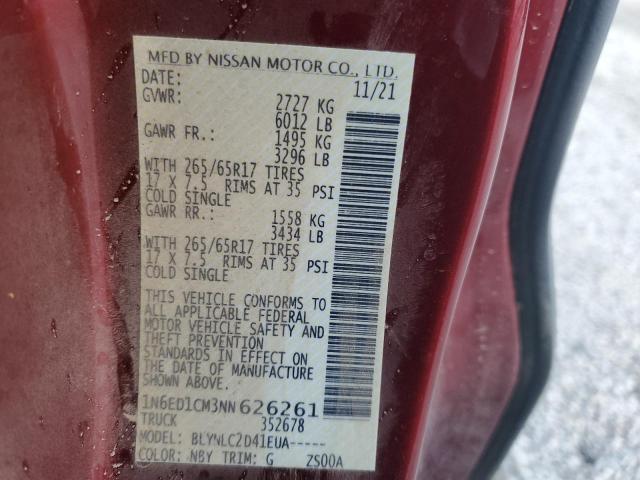 2022 NISSAN FRONTIER S - 1N6ED1CM3NN626261