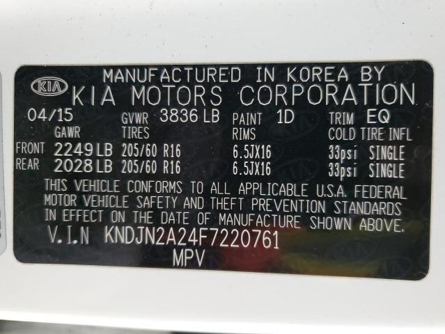 2015 KIA SOUL - KNDJN2A24F7220761