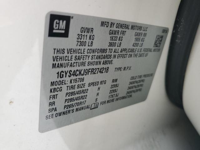 VIN 1GYS4CKJ9FR274218 2015 CADILLAC ESCALADE no.13