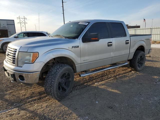 FORD F150 SUPER 2011 silver crew pic gas 1FTFW1ET0BFB56833 photo #1