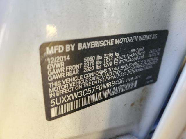 VIN 5UXXW3C57F0M88490 2015 BMW X4 no.14