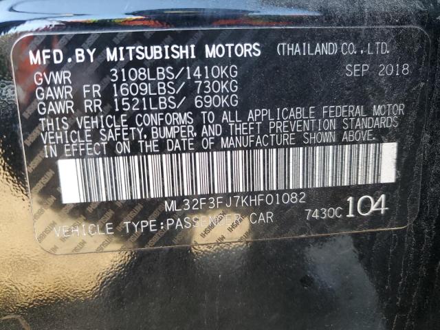2019 MITSUBISHI MIRAGE G4 - ML32F3FJ7KHF01082