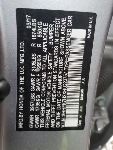 2017 HONDA CIVIC LX - SHHFK7H2XHU223757