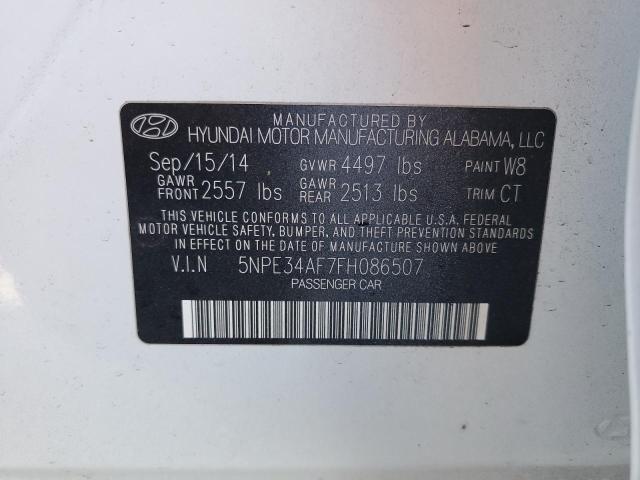 VIN 5NPE34AF7FH086507 2015 HYUNDAI SONATA no.12