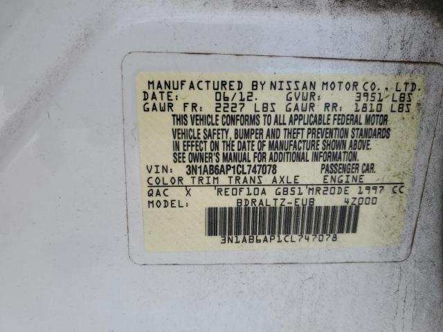 2012 NISSAN SENTRA 2.0 - 3N1AB6AP1CL747078