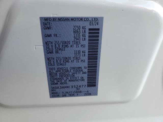 2024 INFINITI QX60 AUTOG 5N1DL1HU4RC352477
