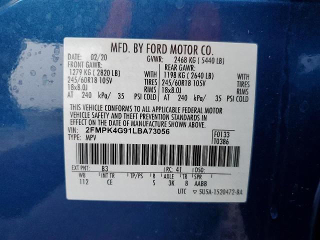2020 FORD EDGE SE - 2FMPK4G91LBA73056