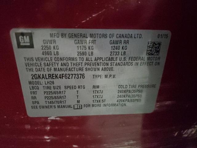 2015 GMC TERRAIN SL - 2GKALREK4F6277376