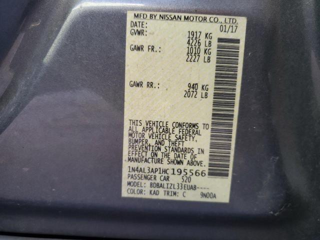 2017 NISSAN ALTIMA 2.5 - 1N4AL3AP1HC195566
