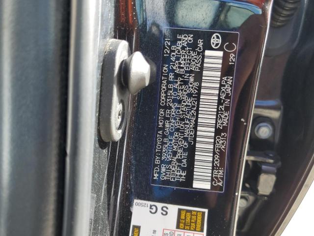 2022 TOYOTA COROLLA LE JTDEPMAE2NJ211978