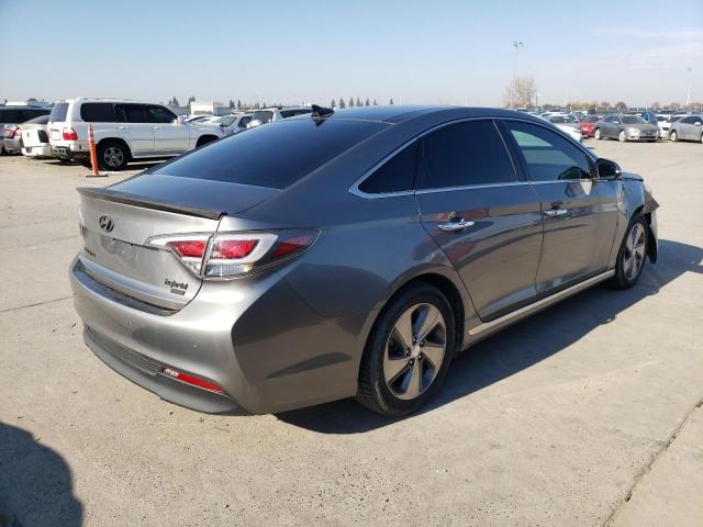 HYUNDAI SONATA HYB 2017 gray  hybrid engine KMHE34L32HA064570 photo #4