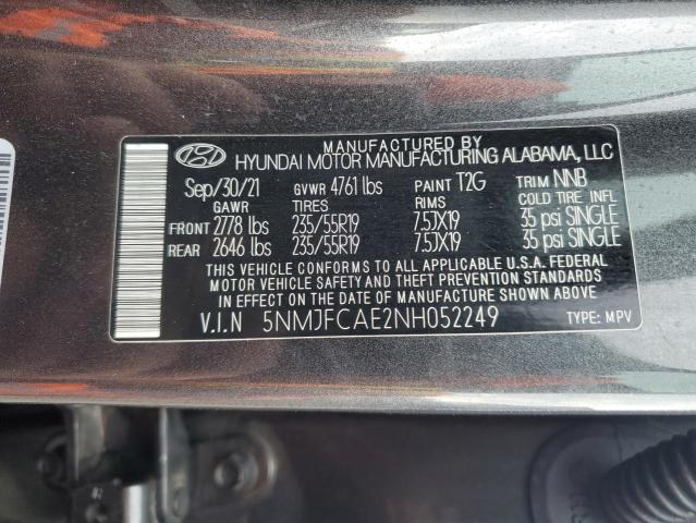 VIN 5NMJFCAE2NH052249 2022 HYUNDAI TUCSON no.14