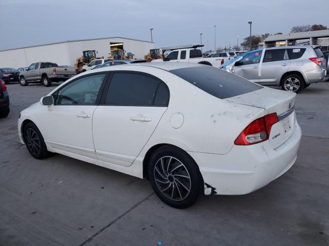 HONDA CIVIC LX 2009 white  gas 19XFA16509E005154 photo #3