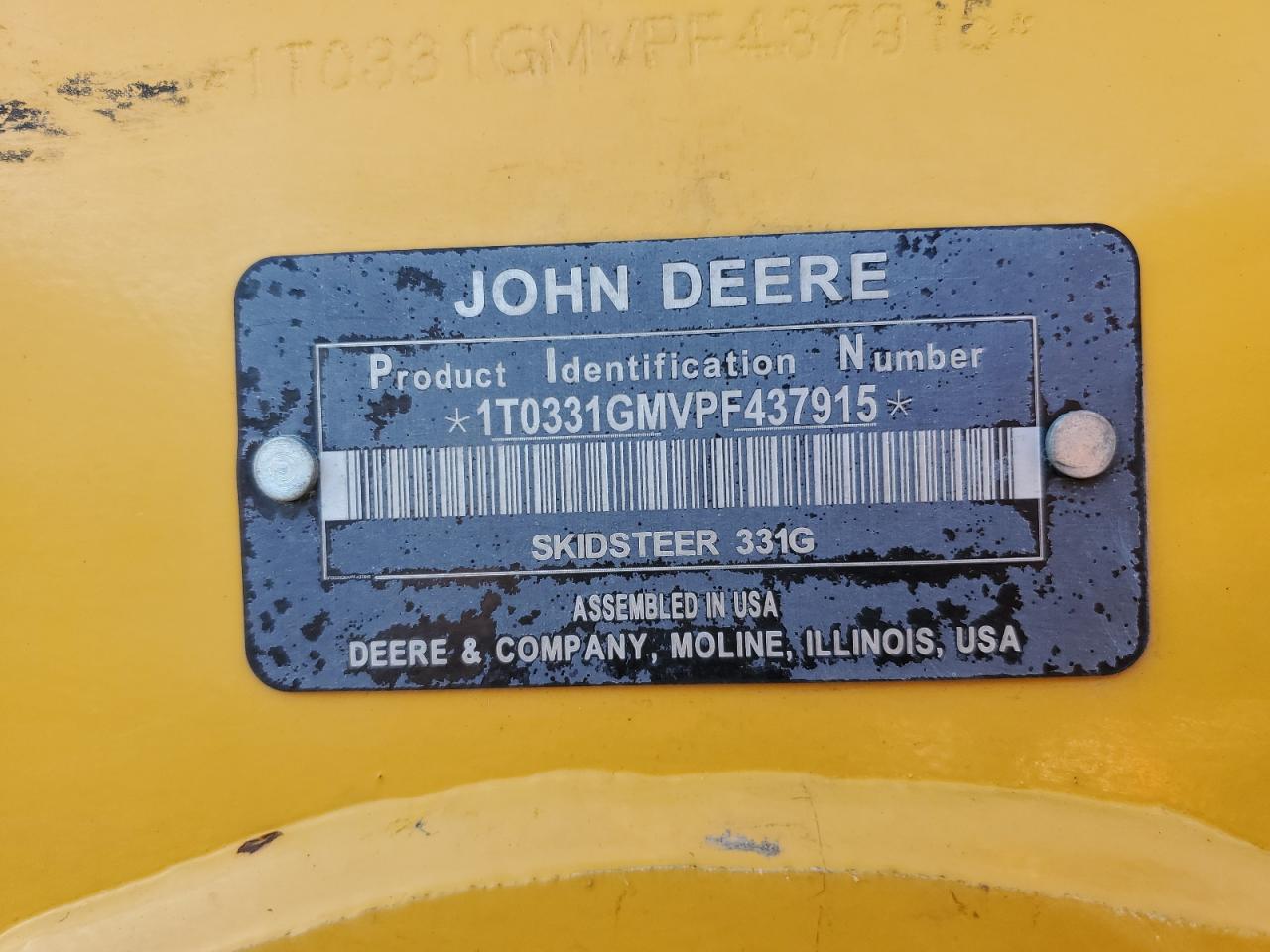 Lot #3033222820 2023 JOHN DEERE 331G