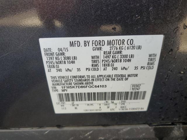 2015 FORD EXPLORER X - 1FM5K7D86FGC64103